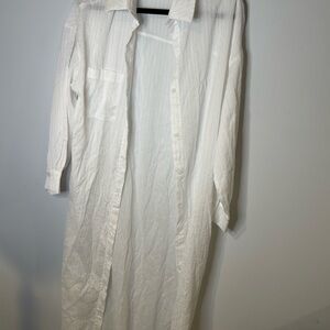 Elegant White Swim Coverup